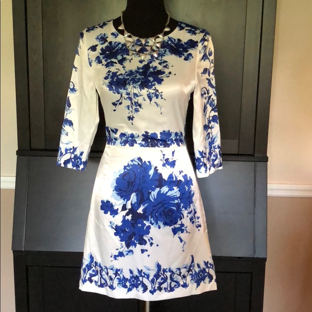 🌷 Spring Blue Floral Dress 🌷